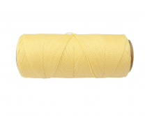 Macramé Koord - LICHT GEEL / LIGHT YELLOW - #01 - Waxed Polyester Cord - Klos ca. 173mtr - 1mm Dik
