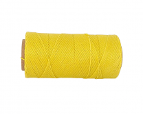 Macramé Koord - FEL GEEL / BRIGHT YELLOW - #37 - Waxed Polyester Cord - Klos ca. 173mtr - 1mm Dik