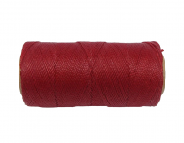 Macramé Koord - DIEP ROOD / DEEP RED - #44 - Waxed Polyester Cord - Klos ca. 173mtr - 1mm Dik