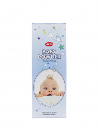 HEM Wierook - Baby Powder - Slof / Voordeelbox (6 Pakjes / 120 stokjes)